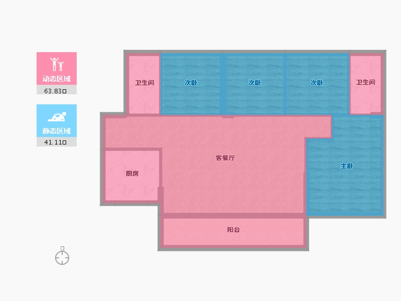 广东省-东莞市-天麟八号公馆-94.80-户型库-动静分区