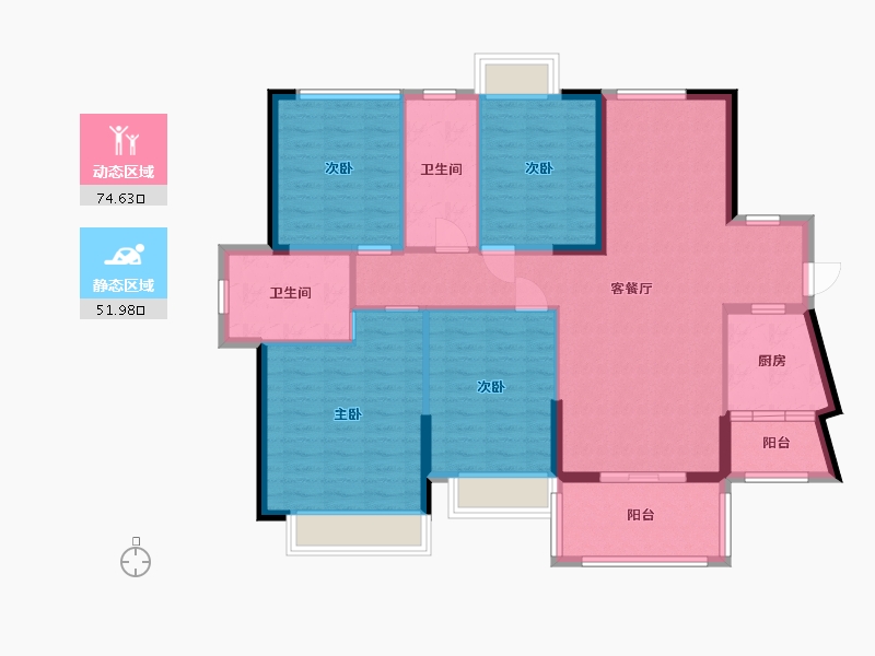 广东省-东莞市-佳兆业碧海云天-114.03-户型库-动静分区