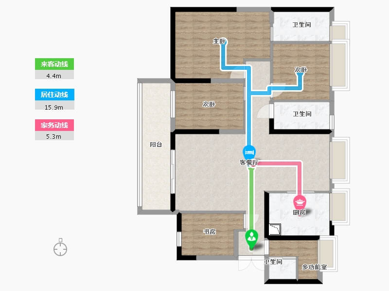 广东省-东莞市-御城-119.66-户型库-动静线