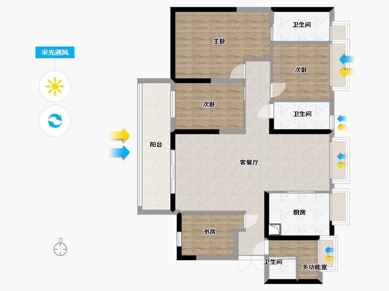 广东省-东莞市-御城-119.66-户型库-采光通风