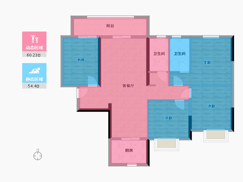 广西壮族自治区-南宁市-意洲嘉园盛景-102.82-户型库-动静分区