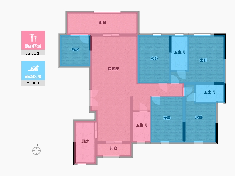 广西壮族自治区-南宁市-意洲嘉园盛景-139.00-户型库-动静分区