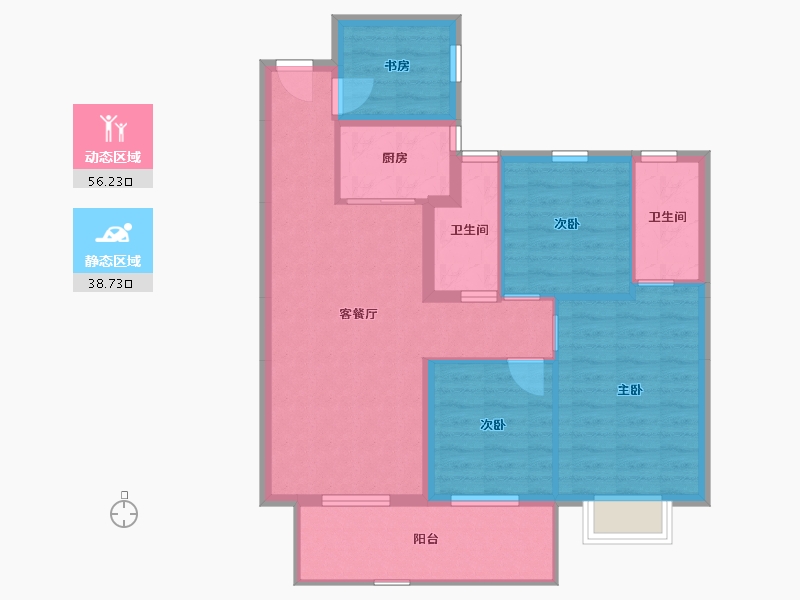 广西壮族自治区-北海市-嘉和冠山海-85.50-户型库-动静分区