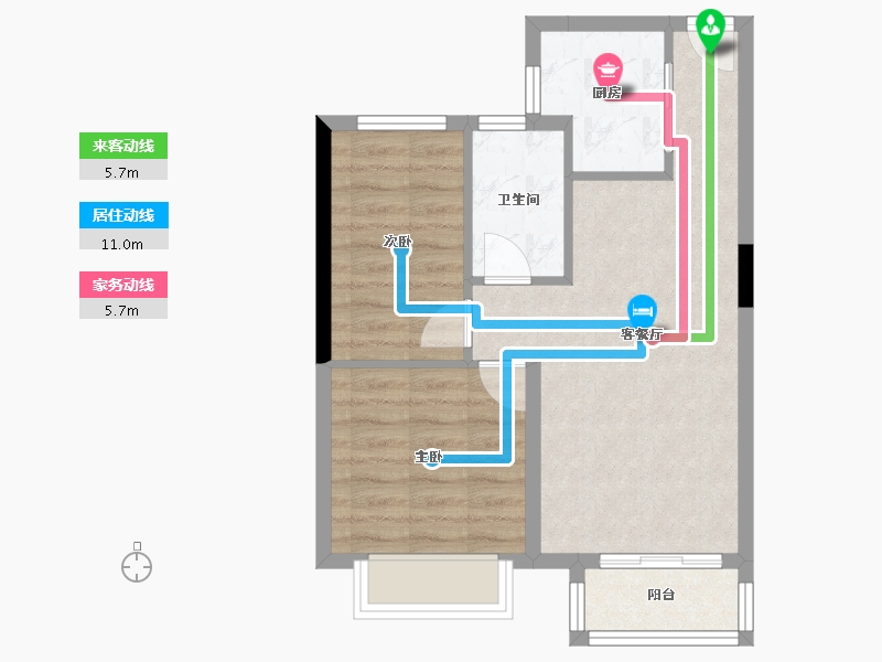 广西壮族自治区-南宁市-古匯壹号-54.28-户型库-动静线