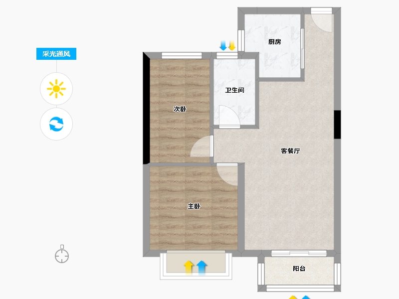 广西壮族自治区-南宁市-古匯壹号-54.28-户型库-采光通风