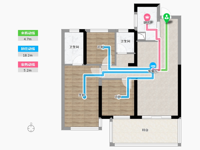 广西壮族自治区-南宁市-万科悦府-75.31-户型库-动静线