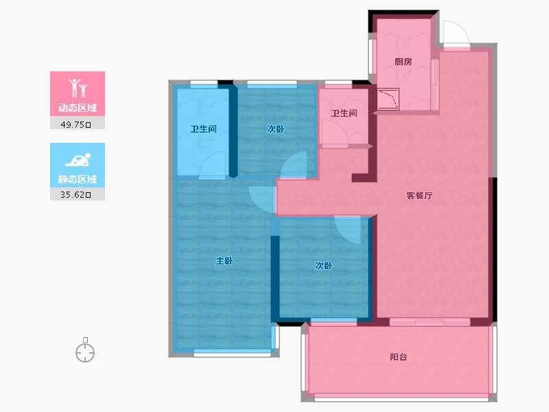 广西壮族自治区-南宁市-万科悦府-75.31-户型库-动静分区