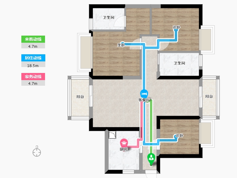 广东省-东莞市-御城-79.39-户型库-动静线