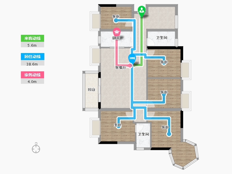 广西壮族自治区-南宁市-汉军冠江台-115.30-户型库-动静线