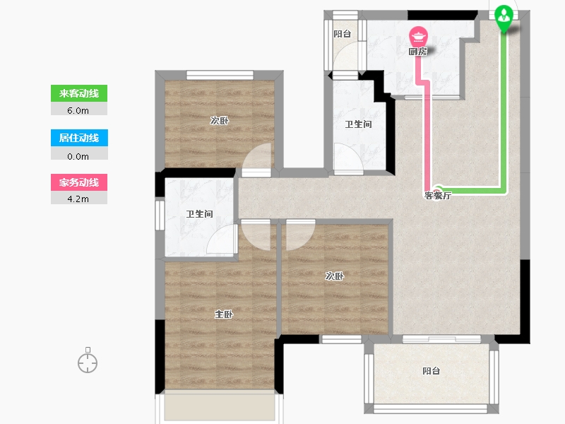 广西壮族自治区-南宁市-龙光玖誉府-76.62-户型库-动静线