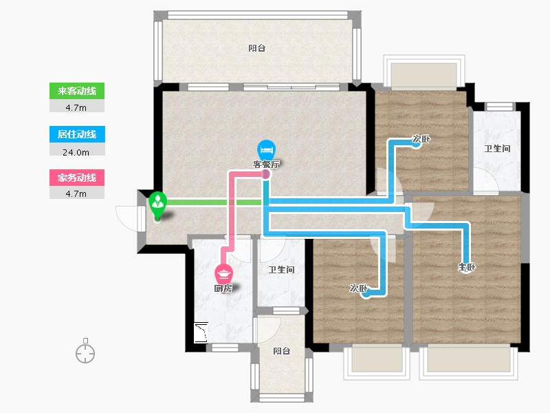 广西壮族自治区-南宁市-兴宁大唐果-88.15-户型库-动静线