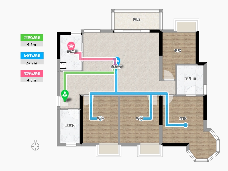 广西壮族自治区-南宁市-汉军冠江台-101.16-户型库-动静线