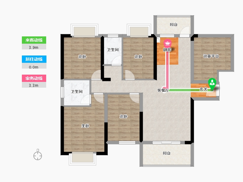 广西壮族自治区-桂林市-天骄紫东新城-111.17-户型库-动静线