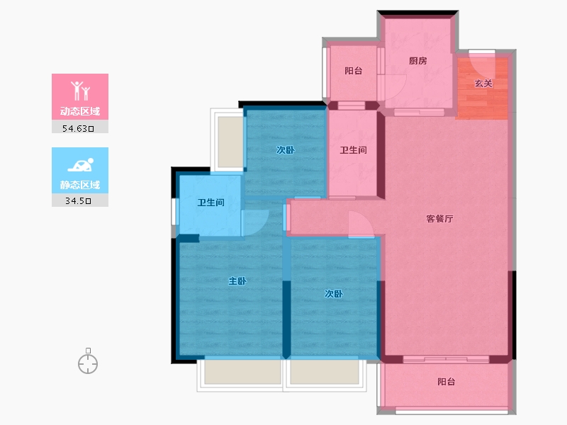 广东省-东莞市-信鸿誉庭-79.33-户型库-动静分区