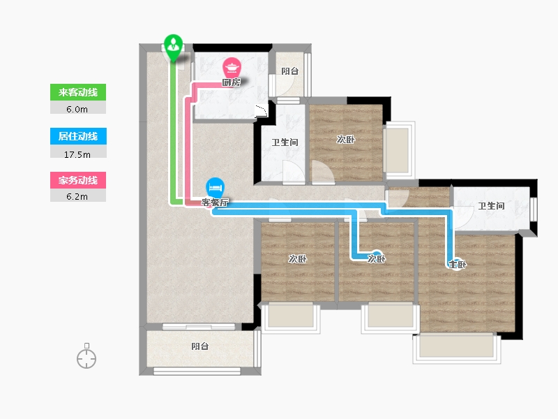 广东省-东莞市-龙光江南大境-89.11-户型库-动静线