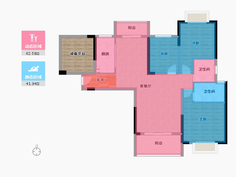 广西壮族自治区-桂林市-天骄紫东新城-102.40-户型库-动静分区