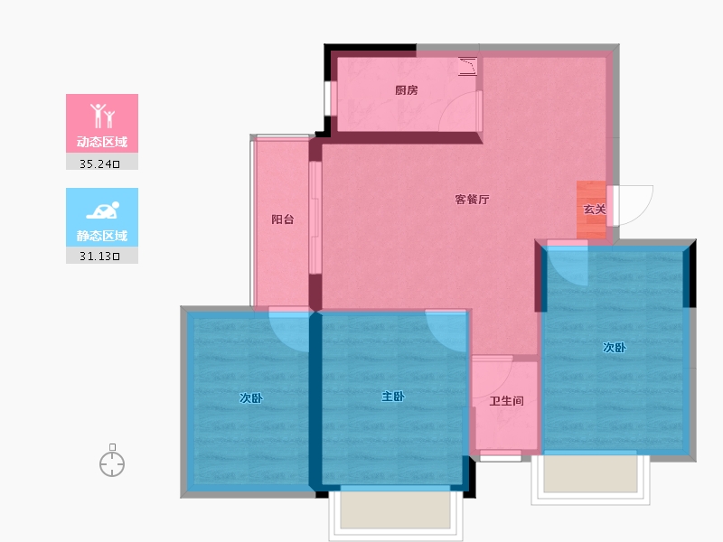 广西壮族自治区-南宁市-荣和五象院子-59.00-户型库-动静分区