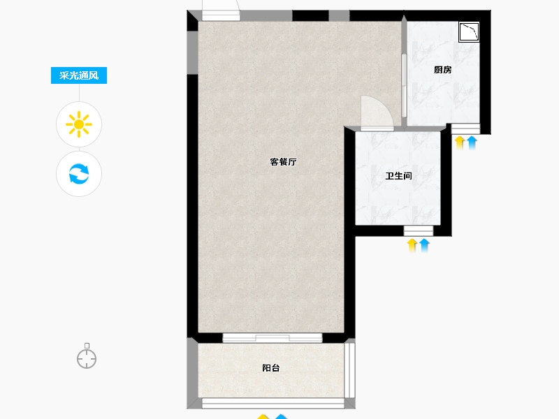 广西壮族自治区-防城港市-恒大悦澜湾-43.33-户型库-采光通风