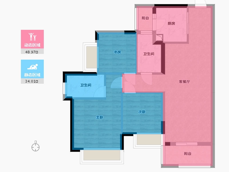 广东省-东莞市-龙光江南大境-73.54-户型库-动静分区