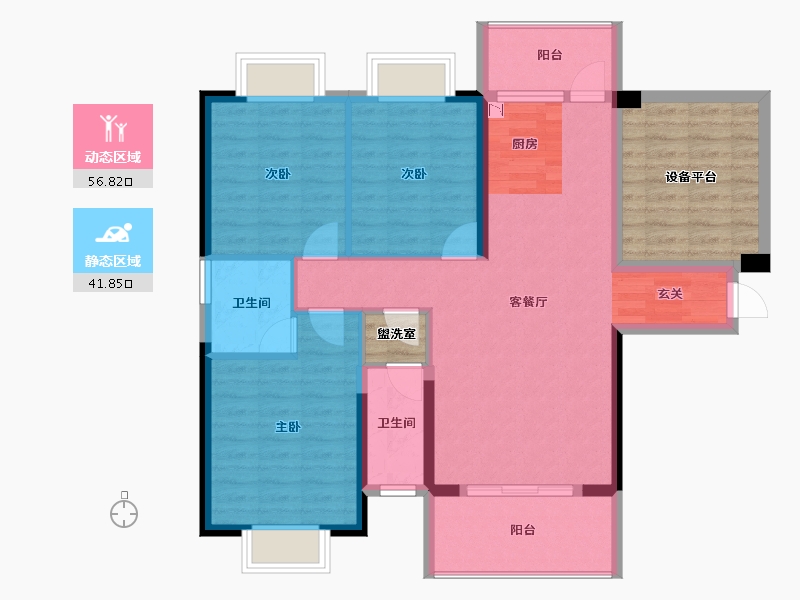 广西壮族自治区-桂林市-天骄紫东新城-101.02-户型库-动静分区