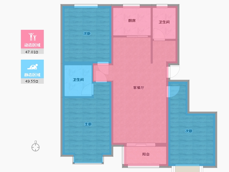 河北省-承德市-泰悦府-86.26-户型库-动静分区