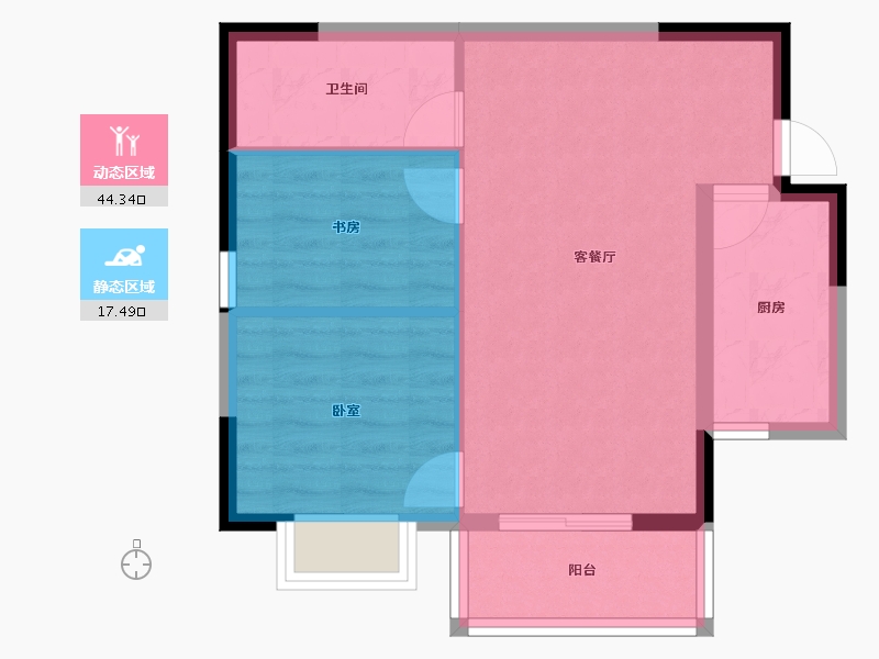 广西壮族自治区-南宁市-汉军冠江台-55.36-户型库-动静分区