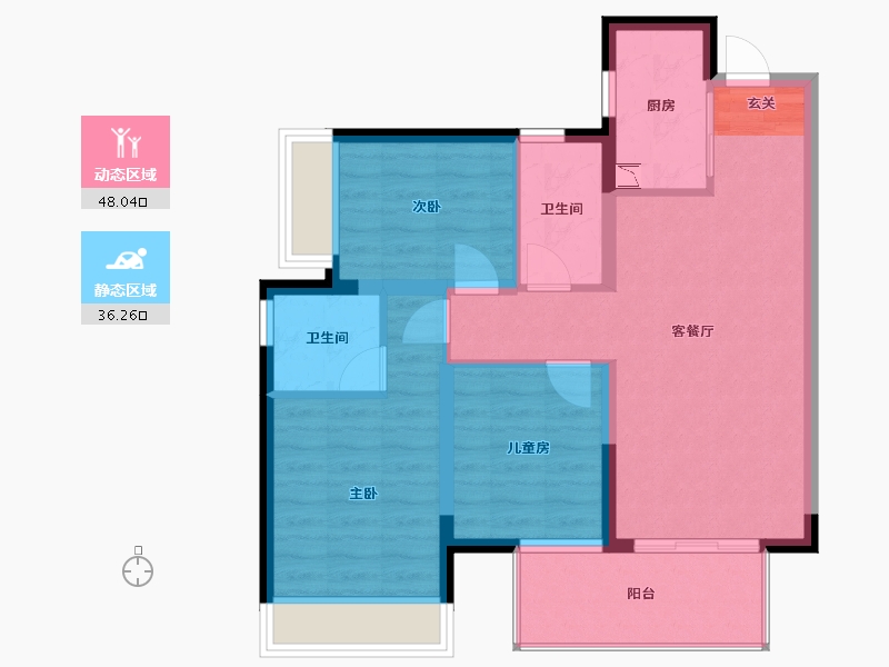 广西壮族自治区-南宁市-阳光城大唐檀境-75.13-户型库-动静分区