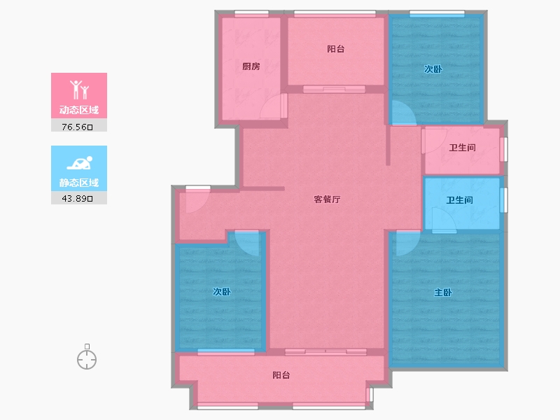 山东省-菏泽市-绿地理想城-108.00-户型库-动静分区