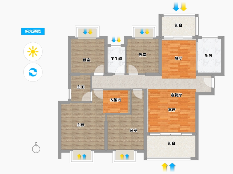 海南省-儋州市-合隆中央公园-103.10-户型库-采光通风