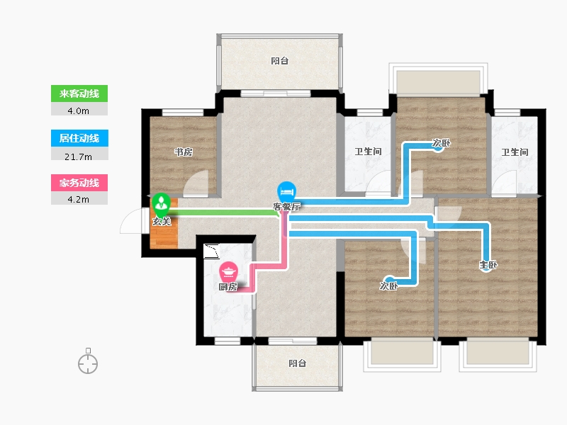 广西壮族自治区-南宁市-阳光城大唐檀境-89.06-户型库-动静线