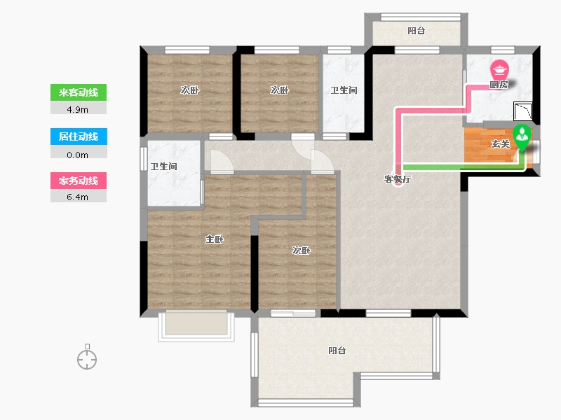 广东省-东莞市-保利滨湖堂悦-110.07-户型库-动静线