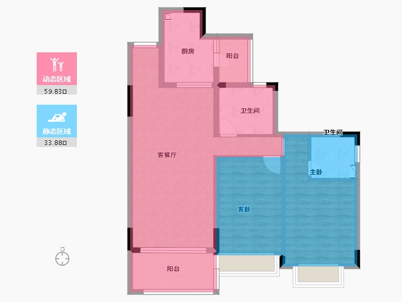 海南省-三亚市-恒大双海湾-83.37-户型库-动静分区