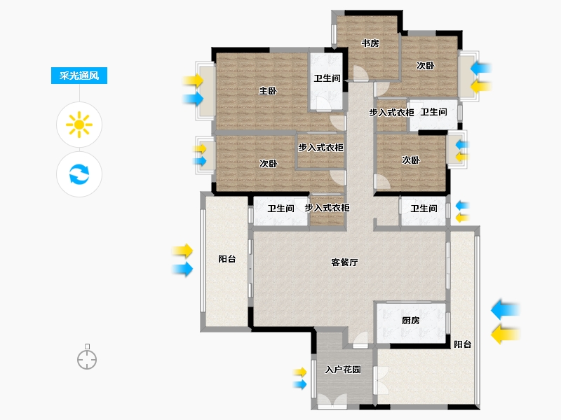 广东省-河源市-泰和龙岸-211.92-户型库-采光通风