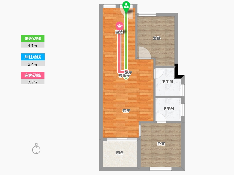 海南省-三亚市-温泉庄园-56.46-户型库-动静线