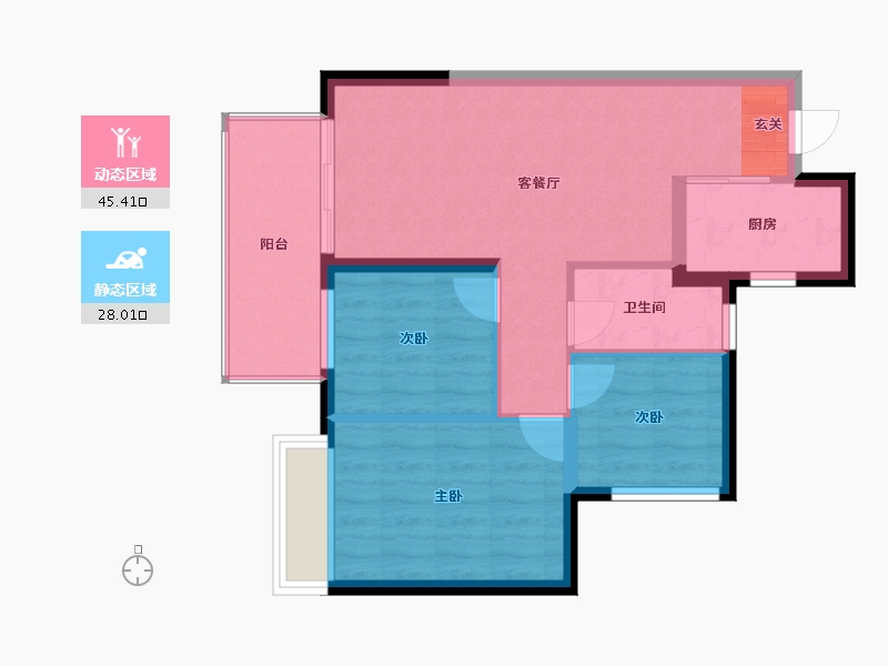 广西壮族自治区-南宁市-阳光城大唐檀境-65.93-户型库-动静分区