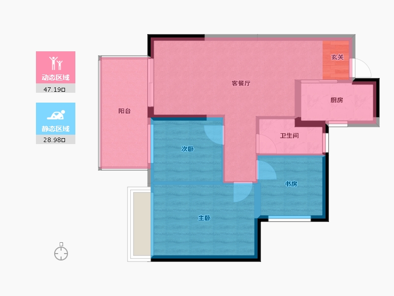 广西壮族自治区-南宁市-阳光城大唐檀境-68.44-户型库-动静分区