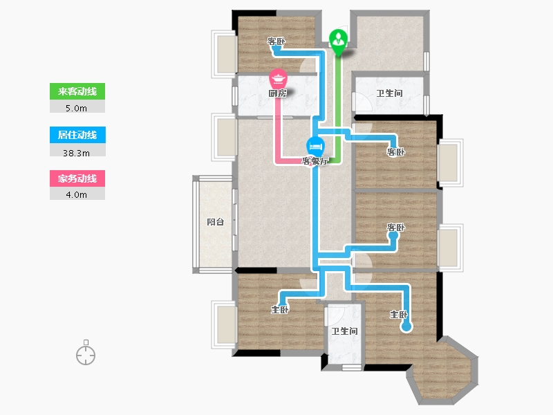 广西壮族自治区-南宁市-汉军冠江台-115.22-户型库-动静线