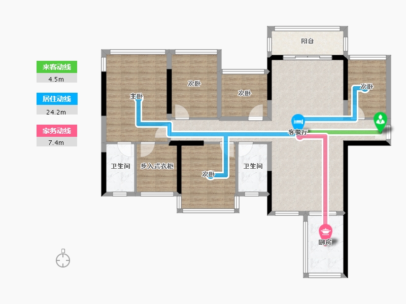 广西壮族自治区-南宁市-西建冠城世家-120.83-户型库-动静线