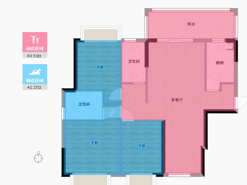 广东省-东莞市-汇景风华-91.69-户型库-动静分区