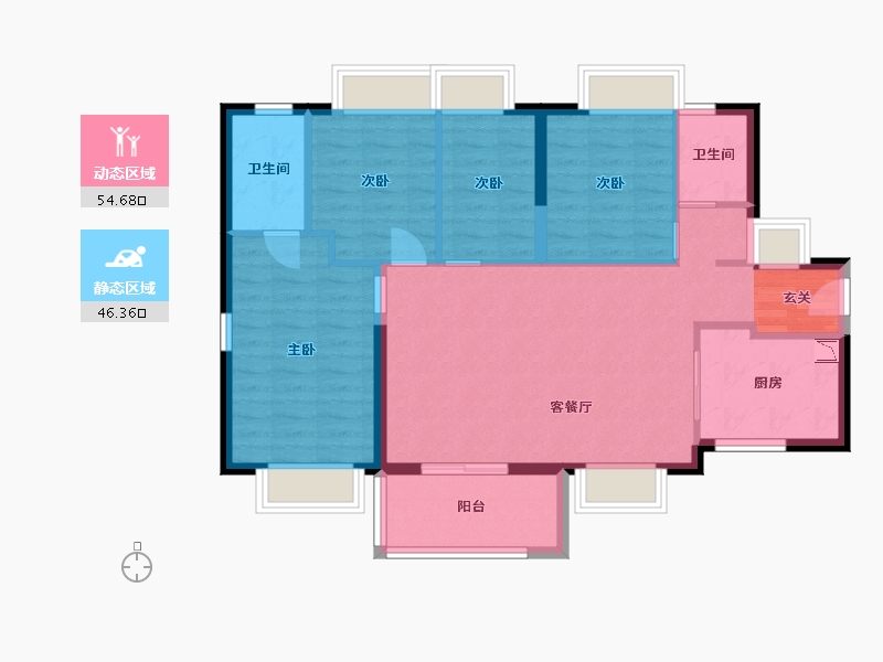 广东省-东莞市-凤岗·四季花城-91.02-户型库-动静分区