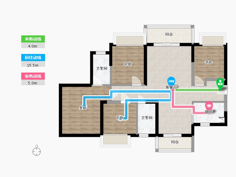 广东省-东莞市-三盈·新壹城-90.08-户型库-动静线