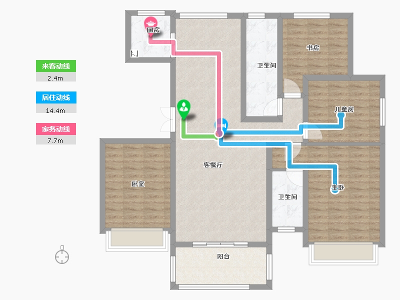 广西壮族自治区-贵港市-华泰荣御-112.88-户型库-动静线