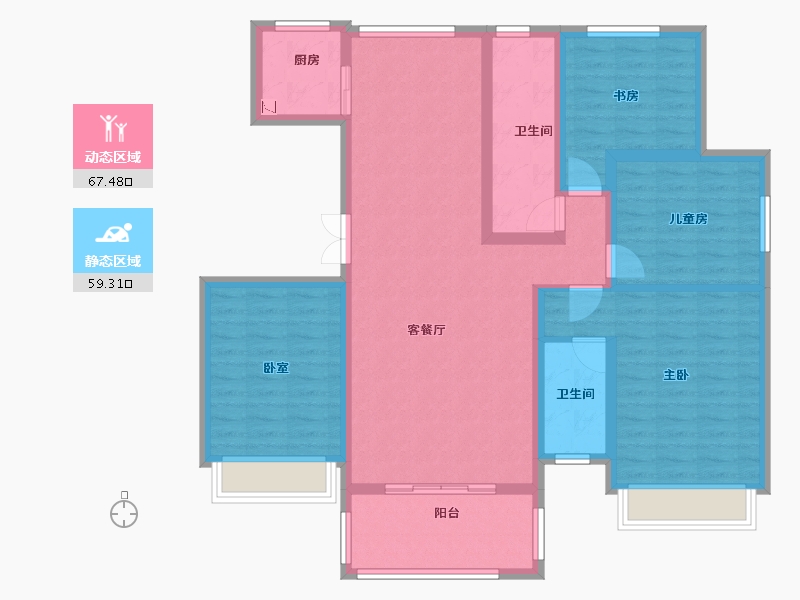 广西壮族自治区-贵港市-华泰荣御-112.88-户型库-动静分区