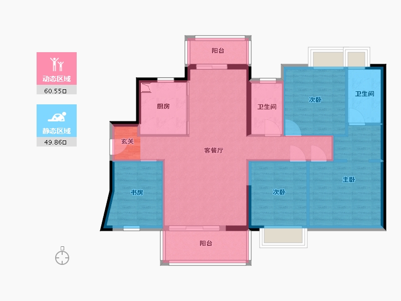 广东省-东莞市-招商雍景湾-99.31-户型库-动静分区