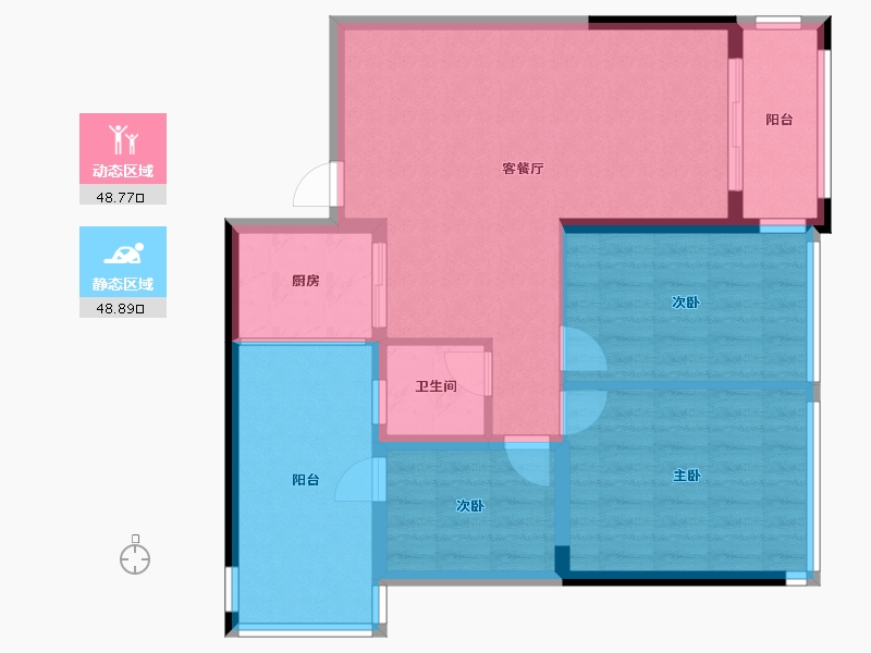 广西壮族自治区-南宁市-西建冠城世家-88.00-户型库-动静分区