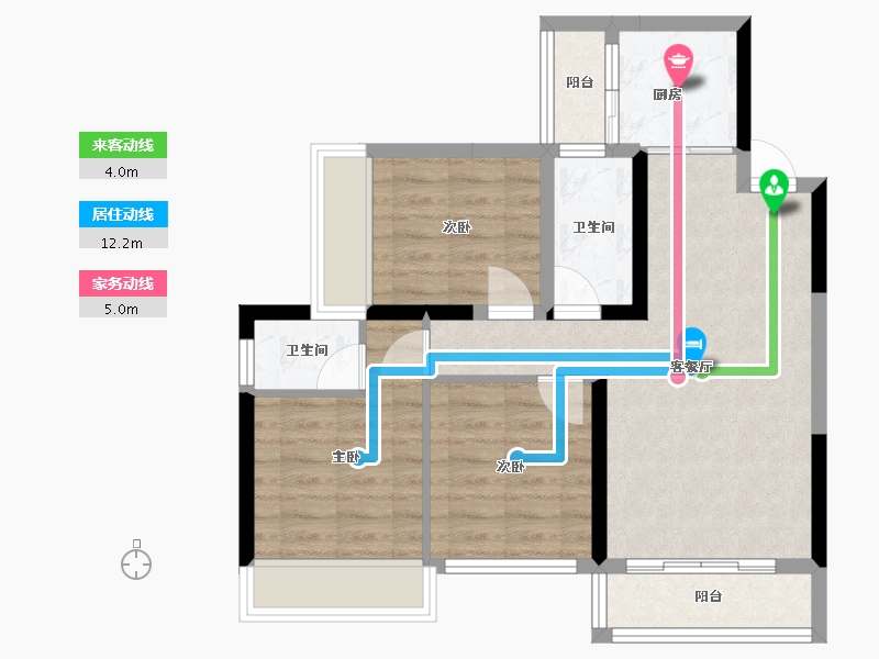 广西壮族自治区-桂林市-顺祥新天地-67.55-户型库-动静线