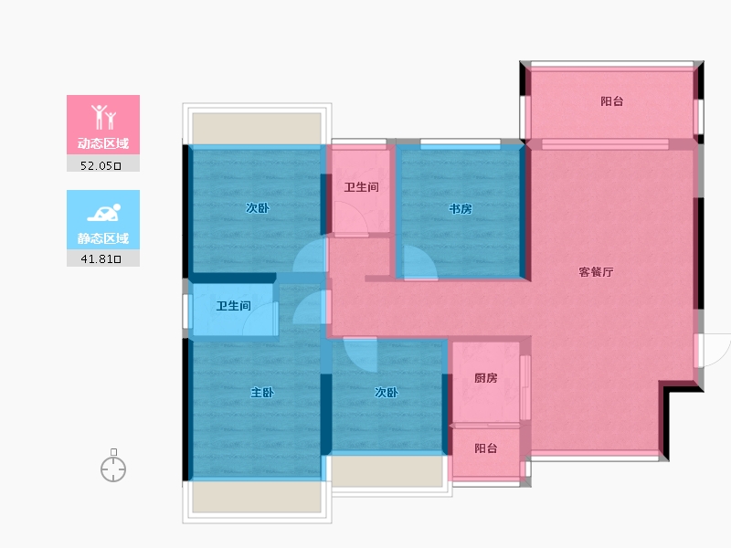 广西壮族自治区-桂林市-顺祥新天地-83.24-户型库-动静分区