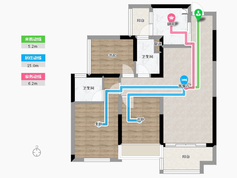 广西壮族自治区-桂林市-桂林彰泰学府-76.78-户型库-动静线