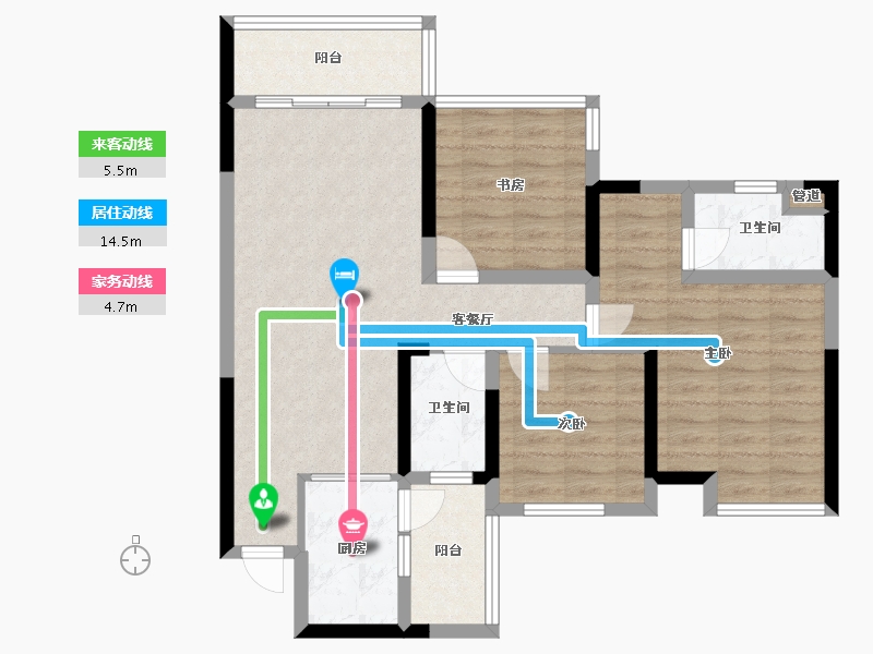 广西壮族自治区-桂林市-桂林彰泰学府-83.46-户型库-动静线