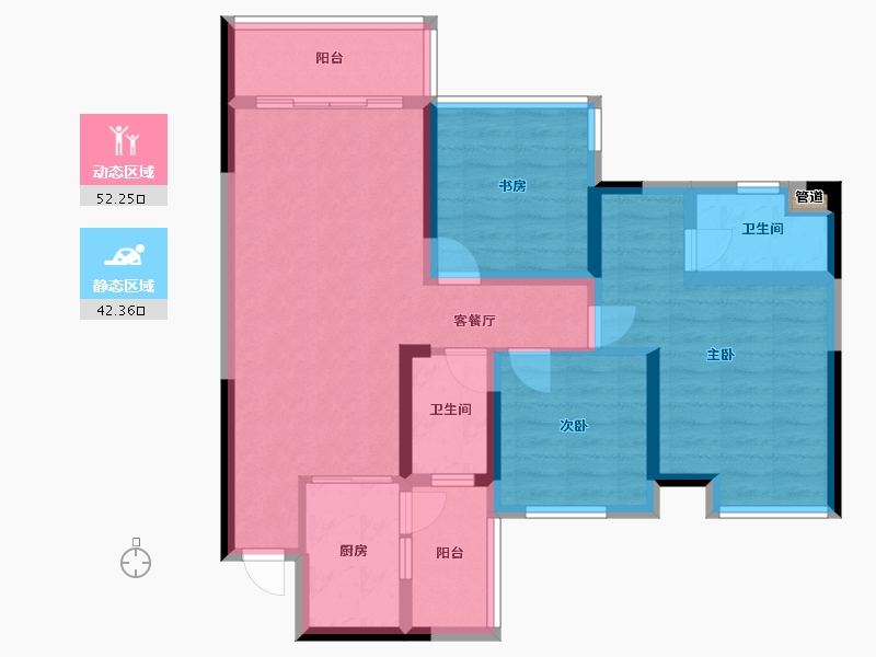 广西壮族自治区-桂林市-桂林彰泰学府-83.46-户型库-动静分区